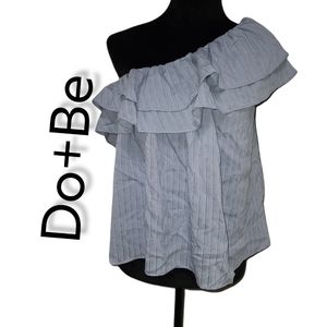 Do + Be | one shoulder ruffle top | Sz Small